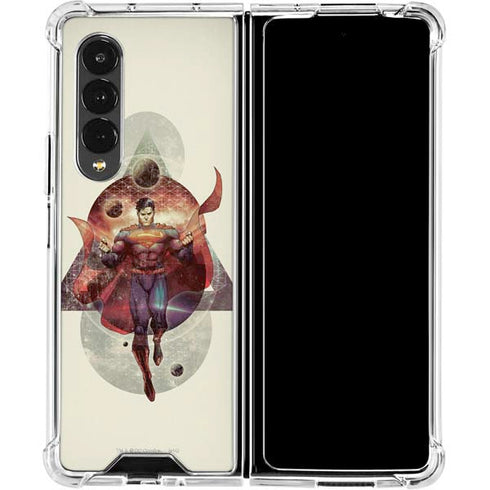 DC Comics Superman Galaxy Flying Galaxy Z Fold4 5G Clear Case