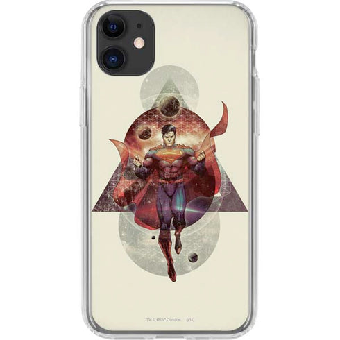 DC Comics Superman Galaxy Flying iPhone 11 Clear Case