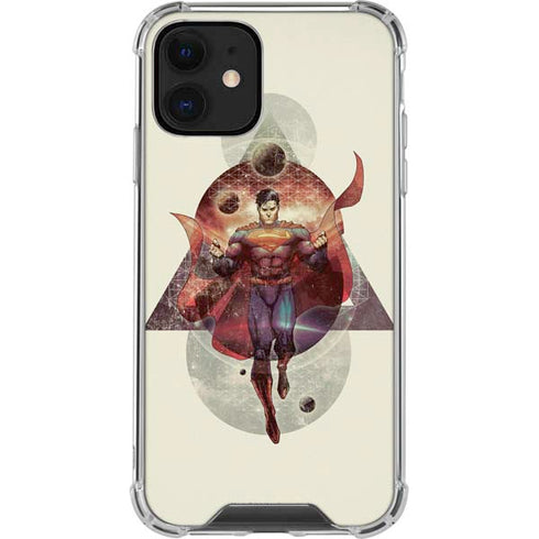 DC Comics Superman Galaxy Flying iPhone 12 Clear Case
