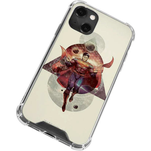DC Comics Superman Galaxy Flying iPhone 13 Mini Clear Case