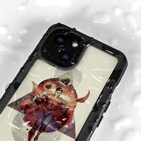 DC Comics Superman Galaxy Flying iPhone 13 Mini Waterproof Case