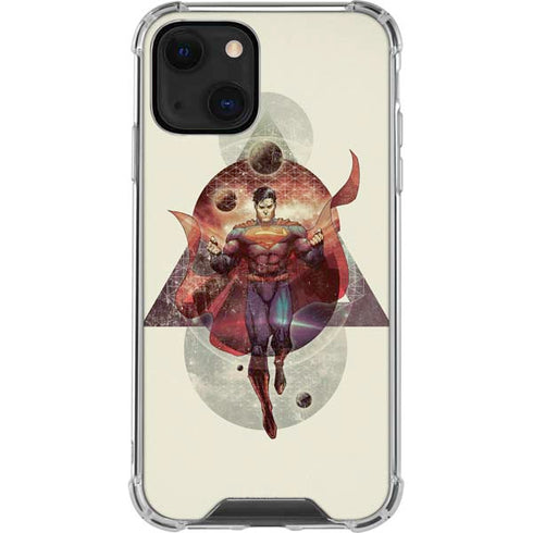 DC Comics Superman Galaxy Flying iPhone 14 Plus Clear Case
