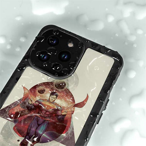 DC Comics Superman Galaxy Flying iPhone 14 Pro Max Waterproof Case