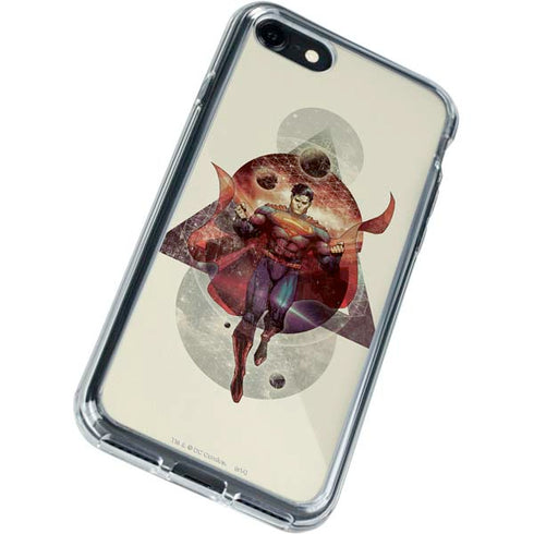DC Comics Superman Galaxy Flying iPhone SE (2nd & 3rd Gen) Clear Case