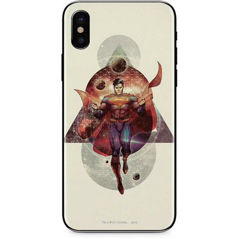 DC Comics Superman Galaxy Flying iPhone X Skin