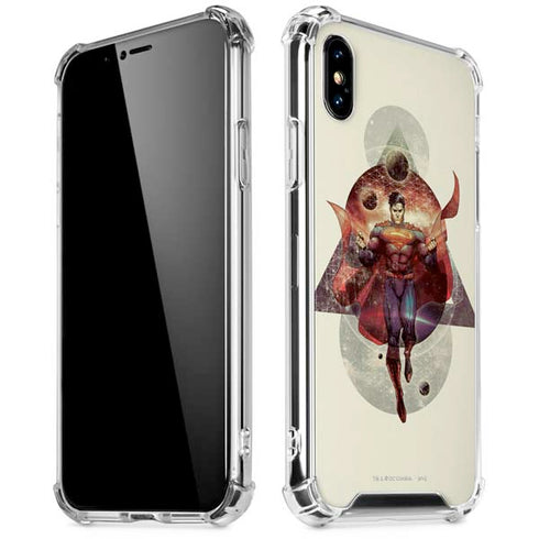DC Comics Superman Galaxy Flying iPhone XS Max Clear Case