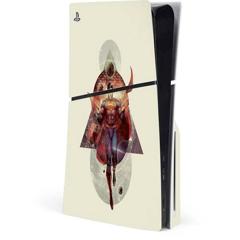 DC Comics Superman Galaxy Flying PS5 Slim Disk Console Skin