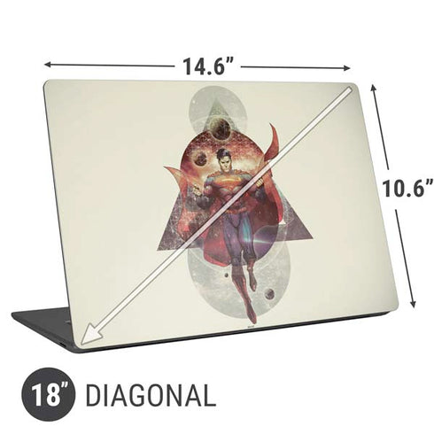 DC Comics Superman Galaxy Flying Universal Laptop 18in (14.6 x 10.6in) Skin