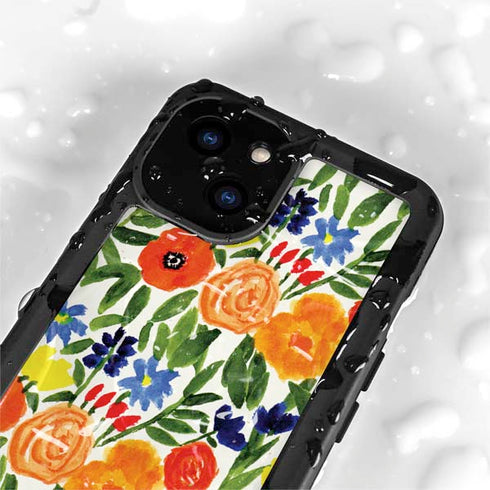 Bouffants and Broken Hearts Garden 6 iPhone 13 Mini Waterproof Case
