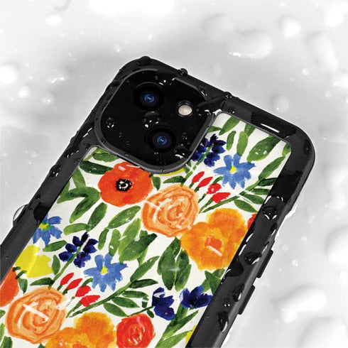 Bouffants and Broken Hearts Garden 6 iPhone 15 Waterproof Case