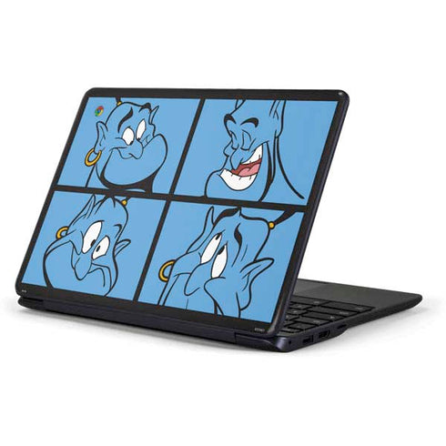 Disney Aladdin Genie Faces Grid Samsung Chromebook Skin