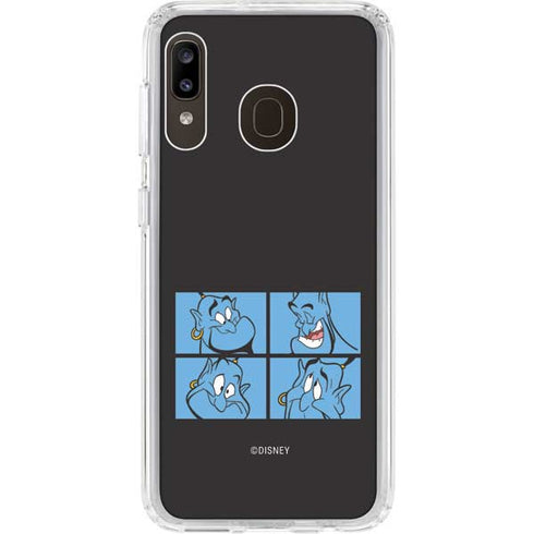 Disney Aladdin Genie Faces Grid Galaxy A20 Clear Case