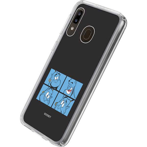 Disney Aladdin Genie Faces Grid Galaxy A20 Clear Case