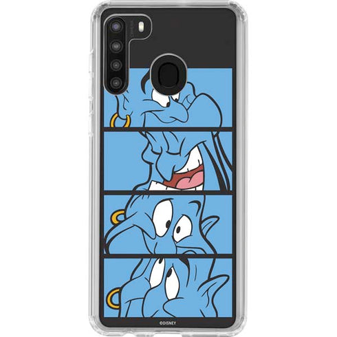 Disney Aladdin Genie Faces Grid Galaxy A21 Clear Case