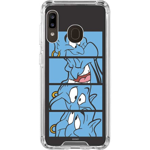 Disney Aladdin Genie Faces Grid Galaxy A30 Clear Case