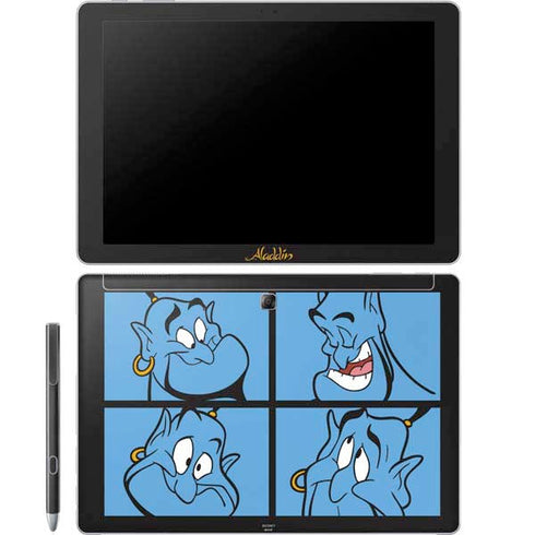 Disney Aladdin Genie Faces Grid Galaxy Book 12in Skin