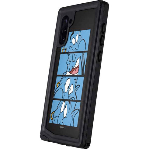 Disney Aladdin Genie Faces Grid Galaxy Note 10 Waterproof Case