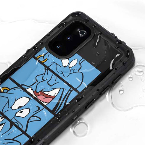 Disney Aladdin Genie Faces Grid Galaxy S20 Waterproof Case