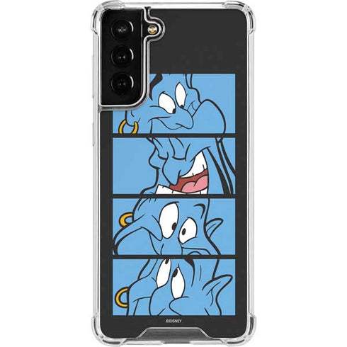 Disney Aladdin Genie Faces Grid Galaxy S21 FE Clear Case
