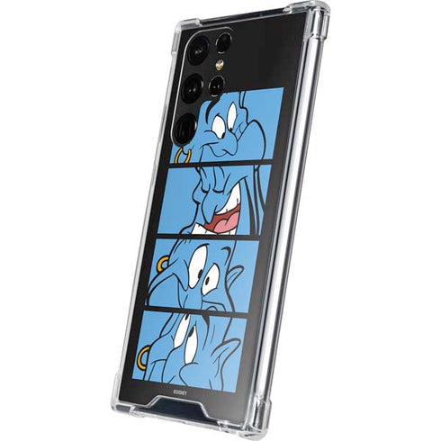 Disney Aladdin Genie Faces Grid Galaxy S22 Ultra Clear Case