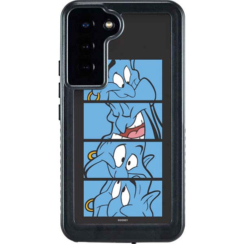 Disney Aladdin Genie Faces Grid Galaxy S23 Plus Waterproof Case
