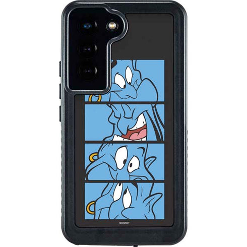 Disney Aladdin Genie Faces Grid Galaxy S23 Waterproof Case