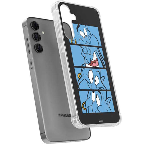 Disney Aladdin Genie Faces Grid Galaxy S24 Plus Clear Case