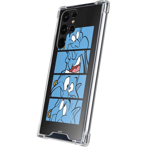 Disney Aladdin Genie Faces Grid Galaxy S24 Ultra Clear Case