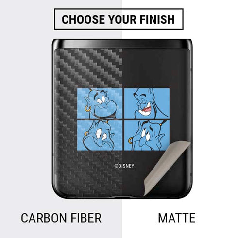 Disney Aladdin Genie Faces Grid Galaxy Z Flip Skin