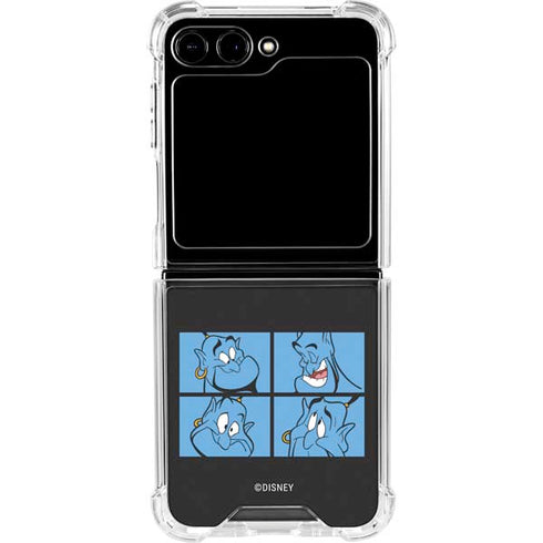 Disney Aladdin Genie Faces Grid Galaxy Z Flip5 5G Clear Case