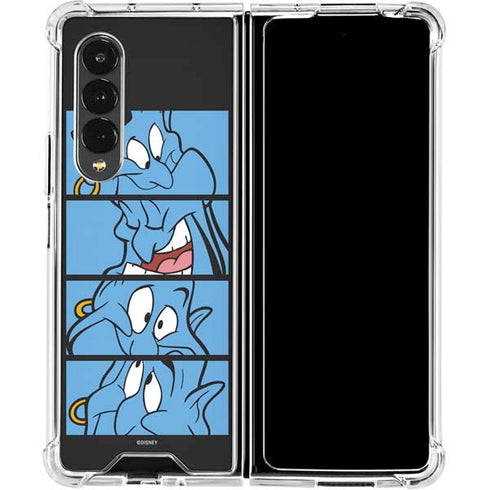 Disney Aladdin Genie Faces Grid Galaxy Z Fold4 5G Clear Case