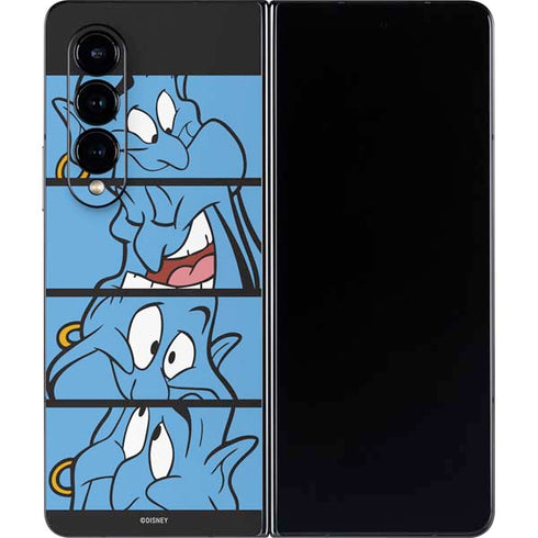Disney Aladdin Genie Faces Grid Galaxy Z Fold4 5G Skin