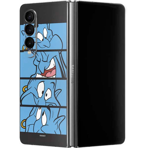 Disney Aladdin Genie Faces Grid Galaxy Z Fold4 5G Skin