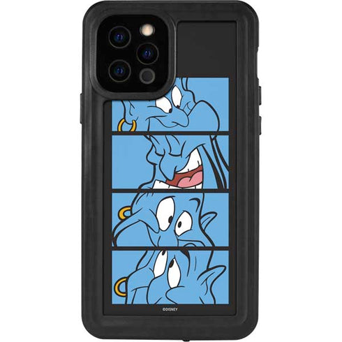 Disney Aladdin Genie Faces Grid iPhone 12 Pro Waterproof Case
