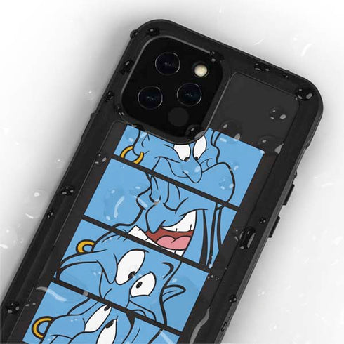 Disney Aladdin Genie Faces Grid iPhone 12 Pro Waterproof Case