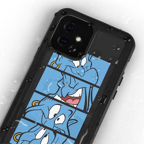 Disney Aladdin Genie Faces Grid iPhone 12 Waterproof Case