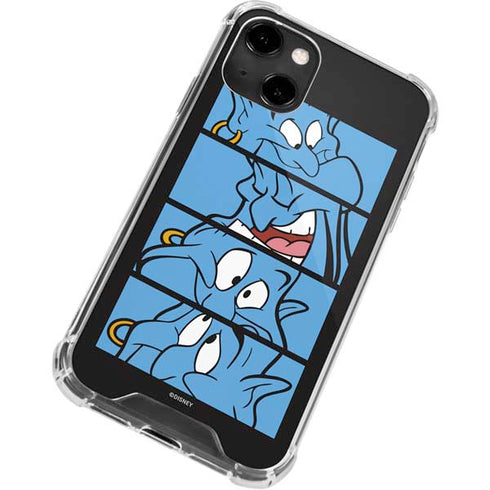 Disney Aladdin Genie Faces Grid iPhone 13 Clear Case