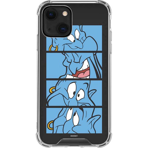 Disney Aladdin Genie Faces Grid iPhone 13 Mini Clear Case