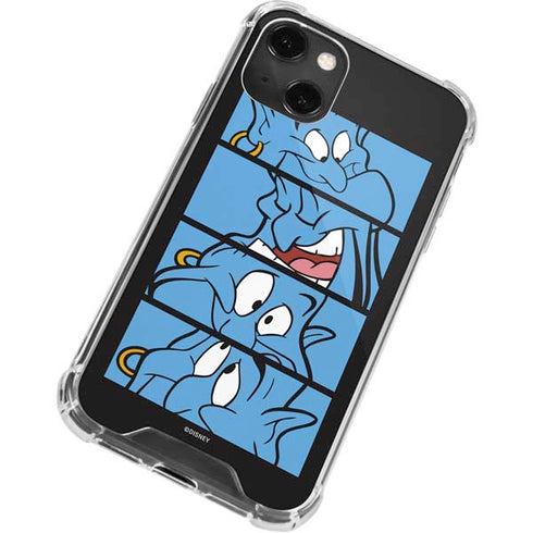 Disney Aladdin Genie Faces Grid iPhone 13 Mini Clear Case