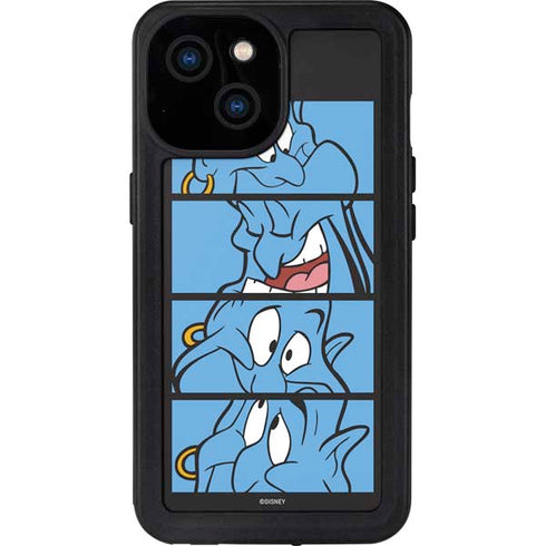 Disney Aladdin Genie Faces Grid iPhone 13 Mini Waterproof Case