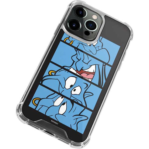 Disney Aladdin Genie Faces Grid iPhone 13 Pro Max Clear Case