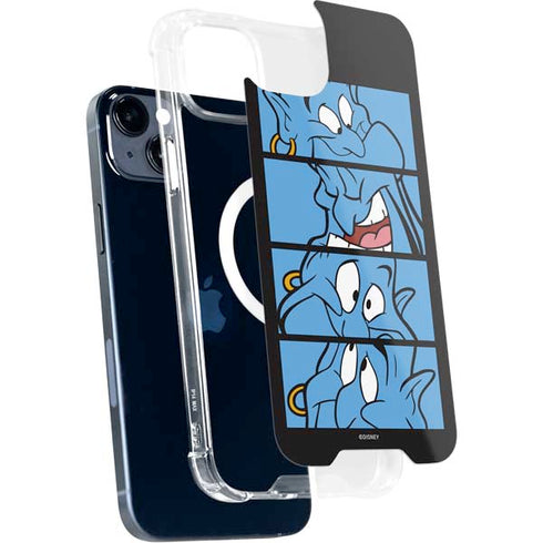 Disney Aladdin Genie Faces Grid iPhone 15 Plus MagSafe Case