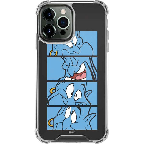 Disney Aladdin Genie Faces Grid iPhone 14 Pro Max Clear Case