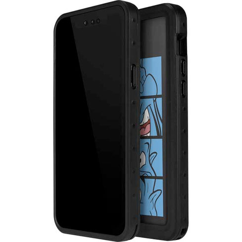 Disney Aladdin Genie Faces Grid iPhone 14 Pro Max Waterproof Case