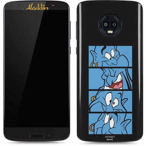 Disney Aladdin Genie Faces Grid Moto G6 Skin