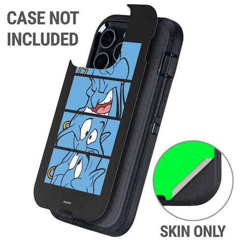 Disney Aladdin Genie Faces Grid Otterbox Defender iPhone Skin