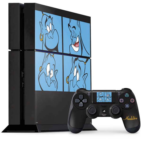 Disney Aladdin Genie Faces Grid PS4 Console and Controller Bundle Skin