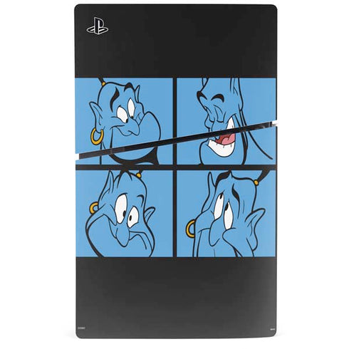 Disney Aladdin Genie Faces Grid PS5 Slim Digital Edition Console Skin