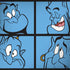 Disney Aladdin Genie Faces Grid Surface Book 2 13.5in Skin