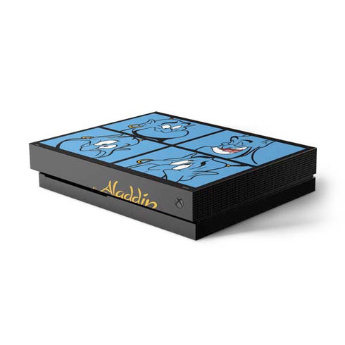 Disney Aladdin Genie Faces Grid Xbox One X Console Skin
